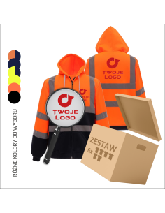 BHP bluzy z haftem | Personalizowane logo | Odzież odblaskowa 6 sztuk