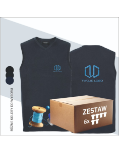 Swetry bez rękawów | Reklama | Własne Logo | Odzież reklamowa | Personalizacja 6 sztuk