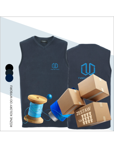 Bez rękawowe swetry | Odzież reklamowa | Twoje logo | Personalizacja 12 sztuk