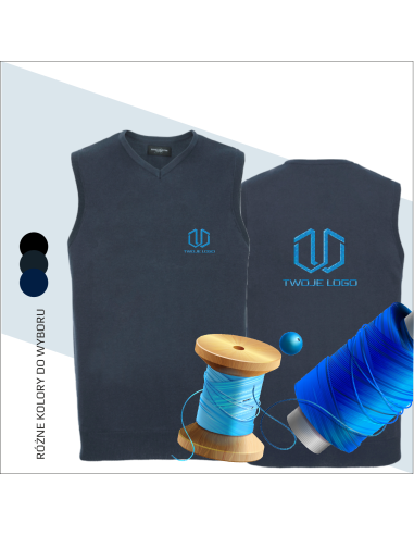 Swetry bez rękawów | Reklama | Własne Logo | Odzież reklamowa | Personalizacja 6 sztuk