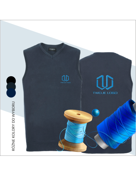 Bez rękawowe swetry | Odzież reklamowa | Twoje logo | Personalizacja 12 sztuk
