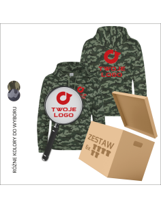 Personalizowane bluzy z kapturem własne logo | Odzież reklamowa | Logo 6 sztuk