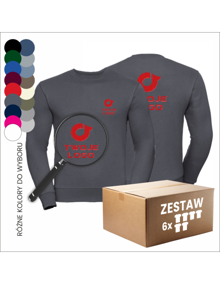 Swetry z haftem Odzież reklamowa Logo 6 sztuk