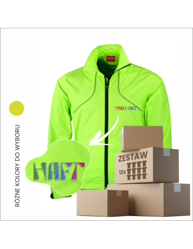Kurtka sportowa Bez kaptura Żółta SPORTOWA Własne logo 12 sztuk