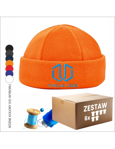 Czapka zimowa z polaru Twoje logo REKLAMA Odzież zimowa Haft 6 sztuk