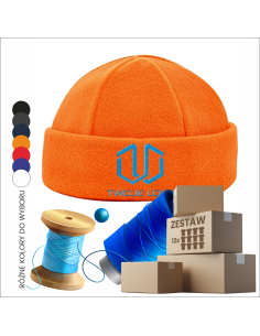 Zimowa czapka Twoje logo Personalizacja Odzież reklamowa Polar  12 sztuk
