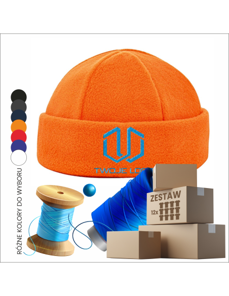 Zimowa czapka Twoje logo Personalizacja Odzież reklamowa Polar  12 sztuk