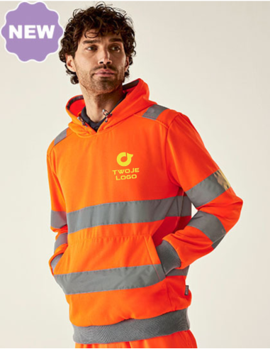Bluza z kapturem ostrzegawcza BHP NEON REKLAMA 12 sztuk