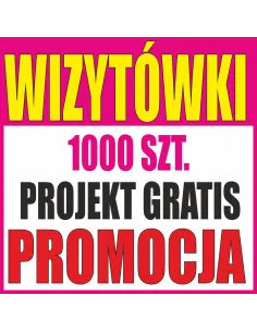 Wizytówki 1000 szt Promocja Dwustronne Foliowane Projekt
