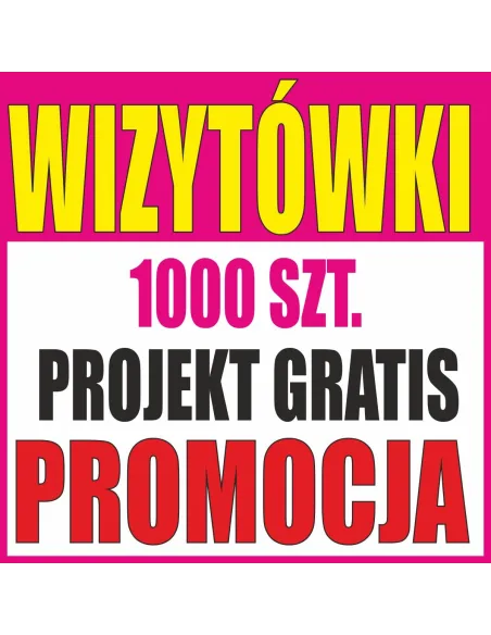Wizytówki 1000 szt Promocja Dwustronne Foliowane Projekt