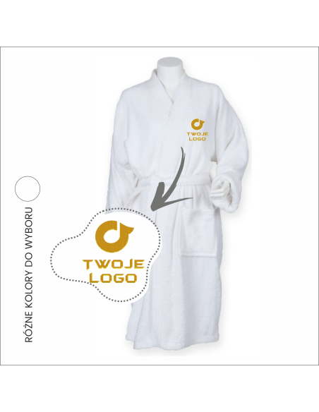 Szlafrok z bawełny Damski Haft Twoje logo Prezent Bez kaptura 12 sztuk