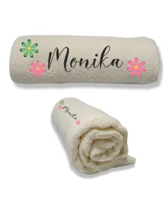 Ręcznik z Haftem Prezent Dziewczynki Imię Personalizowany
