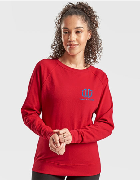 Raglan damska bluza Twoje logo Lightweight Basic Haft 12 sztuk