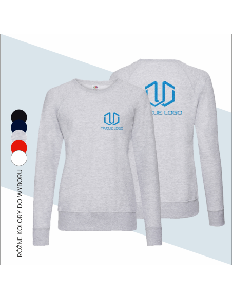 Raglan damska bluza Twoje logo Lightweight Basic Haft 12 sztuk