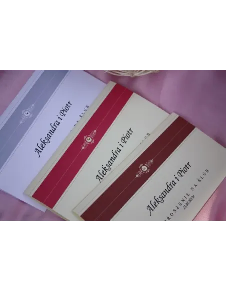 Zaproszenia Eleganckie Personalizowane Ślubne Vintage Dl