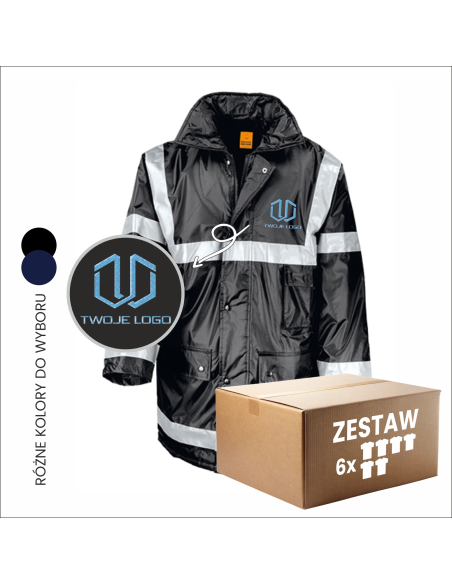 Robocza kurtka z kapturem Odzież robocza Twój tekst Logo 6 sztuk