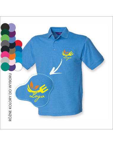 Koszulka polo męska Własny logo Nadruk Grafika Odzież reklamowa 12 sztuk
