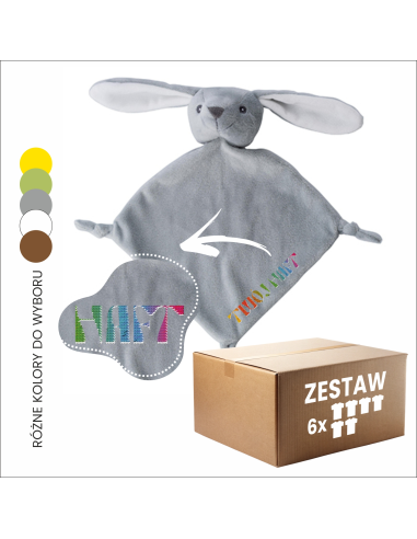 Przytulanka dla DZIECKA Z Twoim LOGO Prezent Urodzinowy 6szt