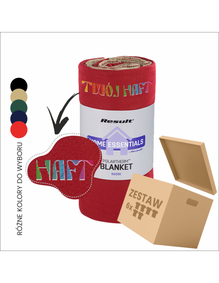 Koc zimowy z LOGO Twojej Firmy Twój projekt personalizowany prezent 6 sztuk