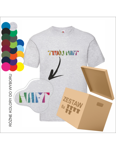 Koszulka  Z twoim Logo  Odzież reklamowa Napis Grafika Haft 12 sztuk