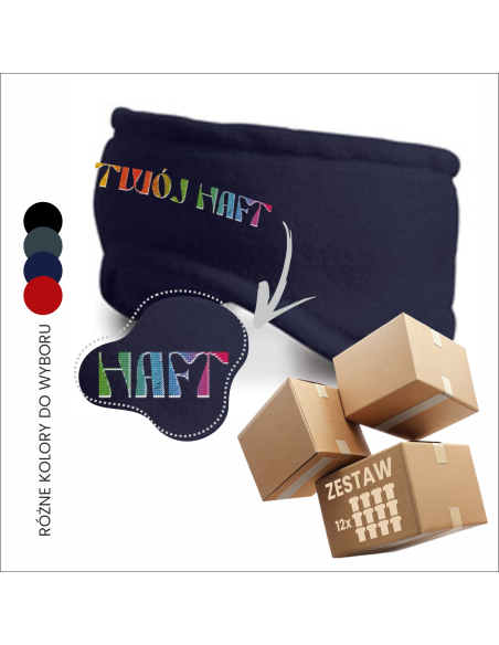 Personalizowane zimowe opaski na głowę z TWOIM LOGO FIRMY 12 SZTUK