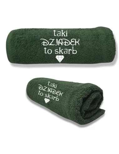 Ręcznik z Haftem Personalizowany na Prezent dla Dziadka