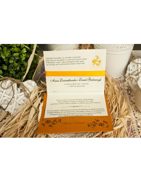 Zaproszenia Ślubne Elegant Wkładką Pełna Personalizacja