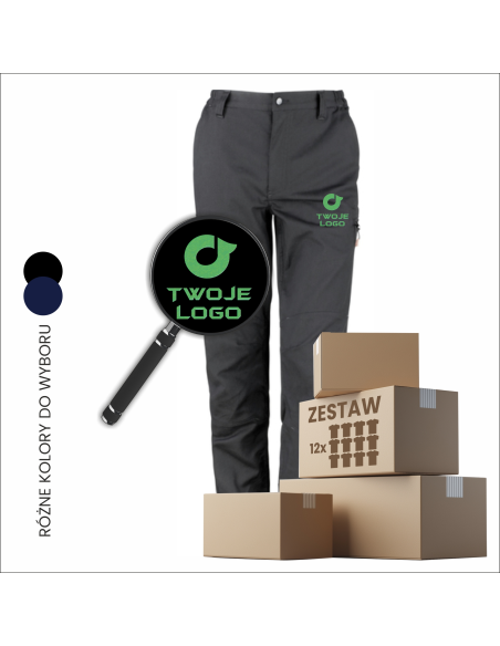 Bojówki męskie wiatroszczelne TWOJE LOGO FIRMY twój projekt 6sztuk
