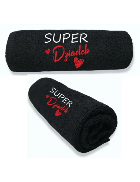 Ręcznik z Haftem Dzień Babci Prezent Dziadka Personalizowany