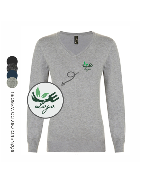 Damski sweter nierozpinany z haftem TWOJA GRAFIKA personalizowany prezent  