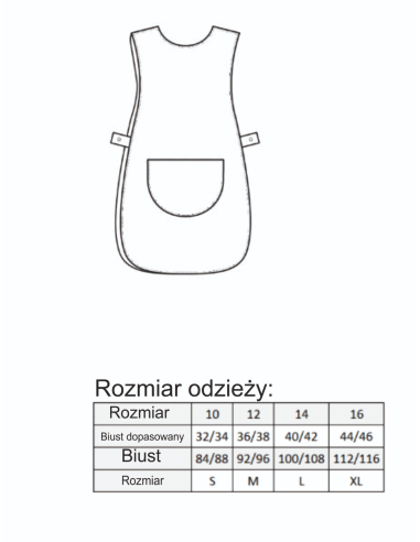 Damski fartuch roboczy z haftem TWÓJ PROJEKT LOGO 6 sztuk
