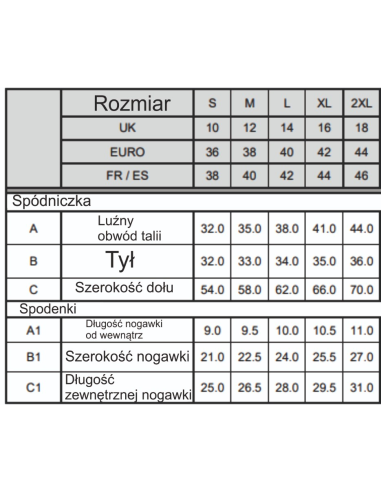 Spódnico-spodenki sportowe z haftem TWOJA GRAFIKA personalizowany prezent