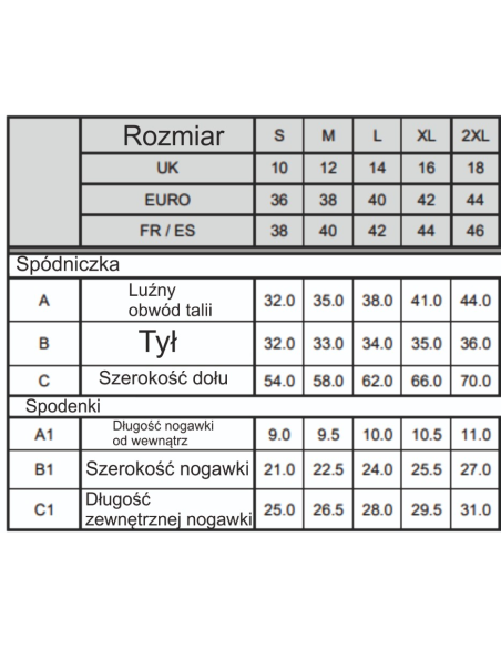 Spódnico-spodenki TWOJE LOGO FIRMY twój projekt HAFT 12 sztuk