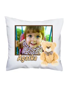 Poduszka – Zdjęciem Nadrukiem Miś Foto Prezent Dziadków