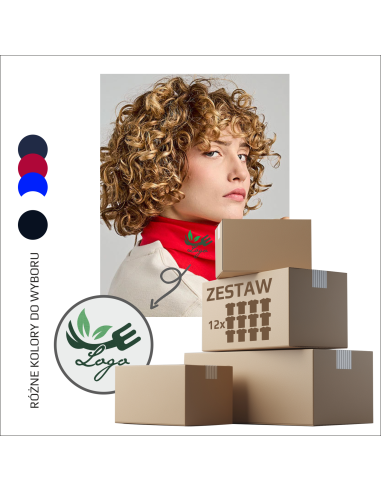 Jednokolorowy komin ochronny na szyję TWOJA GRAFIKA Logo 12 sztuk