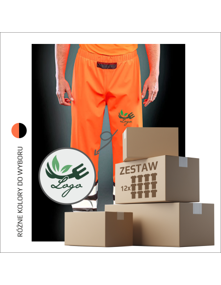 Personalizowane spodnie ochronne TWOJA GRAFIKA odzież robocza 12 sztuk