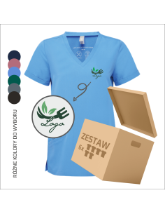 Personalizowana Bluzka Damska TWOJE LOGO Odzież robocza 6 sztuk