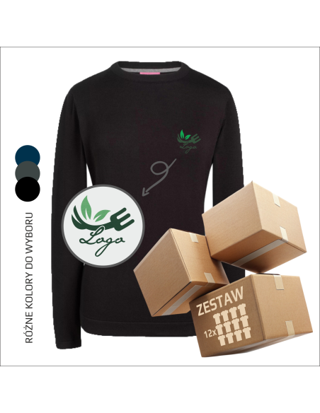 Damski sweter TWOJE LOGO FIRMY Twoja grafika Personalizacja Twój 12 sztuk
