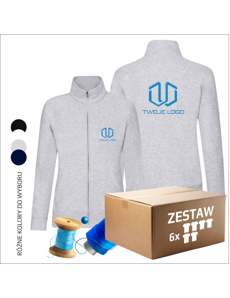 Damska bluza Kobiecy fason TWOJA GRAFIKA Twój projekt logo 6 sztuk