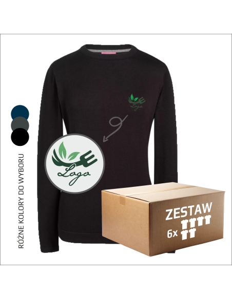 Damski sweter TWOJE LOGO FIRMY Twoja grafika Personalizacja Twój 12 sztuk