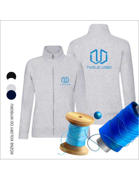 Damska bluza bez kaptura TWOJE LOGO FIRMY Twoja grafika 12 sztuk