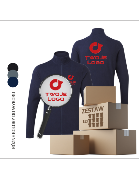 Męska bluza z kieszeniami TWÓJ PROJEKT Logo Firmy 12 sztuk