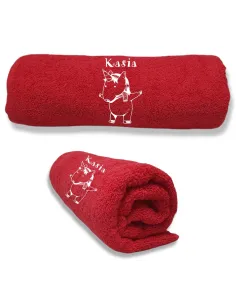 Ręcznik do Szkoły z Hatem dla Dziewczynki Imię z Haftem