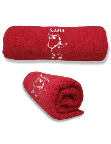 Ręcznik do Szkoły z Hatem dla Dziewczynki Imię z Haftem