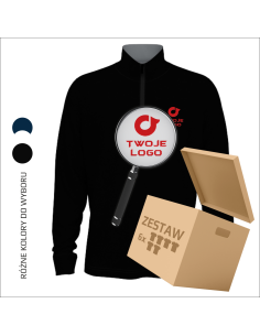 Męski sweter z krótkim zamkiem TWOJE LOGO FIRMY Twoja grafika 6 sztuk