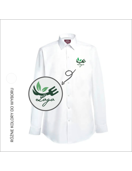Klasyczna koszula męska Biznesowa PERSONALIZOWANY HAFT Logo Prezent