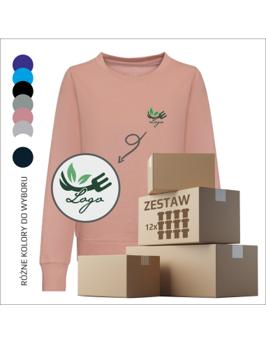Sweterek DAMSKI Odzież REKLAMOWA Firmowa z WŁASNYM Logo HAFTEM 12 sztuk