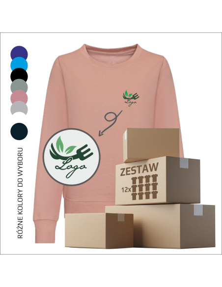Sweterek DAMSKI Odzież REKLAMOWA Firmowa z WŁASNYM Logo HAFTEM 12 sztuk
