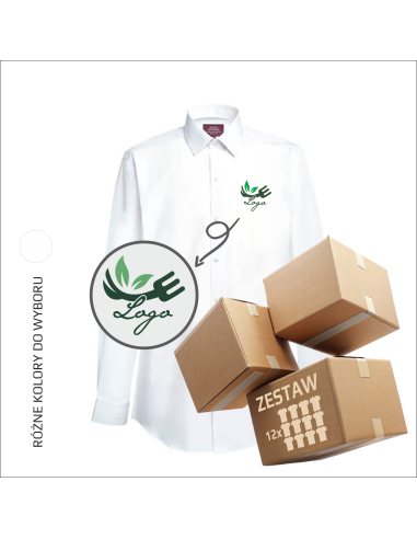 Klasyczna koszula męska Biznesowa PERSONALIZOWANY HAFT Logo Prezent