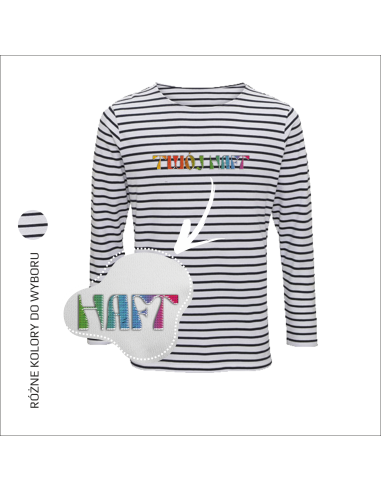 Koszulka w paski TWOJE LOGO FIRMY Haft Twój projekt 12 sztuk